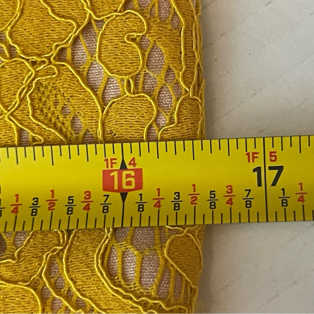 Endless Rose Mustard Lace Tie-Shoulder Mini Dress - Picture 13 of 14